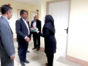 حضور سرزده معاون محترم دانشجویی بمناسبت روز زن و اهدایی گل به همکاران گرامی این حوزه