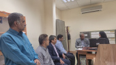 حضور ریاست محترم دانشگاه آقای دکتر رکوعی و مدیر محترم برنامه، بودجه و تحول اداری آقای دکتر صالحی سربیژن در اداره وام رفاه دانشجویی معاونت دانشجویی به منظور بررسی روند پرداخت وام های دانشجویی
