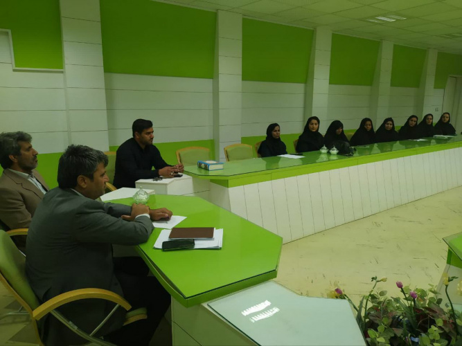جلسه معاونت  محترم دانشجویی جناب آقای دکتر چاری با کارکنان مدیریت تربیت بدنی ،استخر و سایر اماکن ورزشی دانشگاه