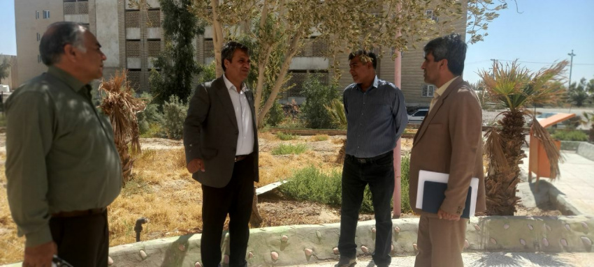 بازدید معاون محترم امور دانشجویی آقای دکتر چاری، مدیرمحترم تربیت بدنی آقای مهندس میر بهمراه هیات همراه از خوابگاه فاطمیه ۲