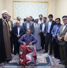دیدار با آزاده و جانباز سرفراز علیرضا ضابطی توسط ریاست دانشگاه و هیأت همراه