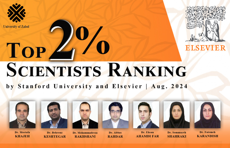 هفت عضو هیات علمی دانشگاه زابل در فهرست دو درصد پژوهشگران برتر جهان در سال ۲۰۲۴